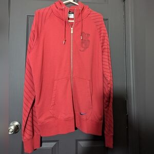 NIKE FC Barcelona Soccer Zip Up Fleece Sweatshirt Hoodie Rare Vintage Y2…